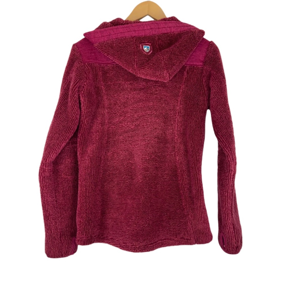 Kuhl Pink Hooded Fleece Textured Full Zip Jacket - Picture 6 of 6